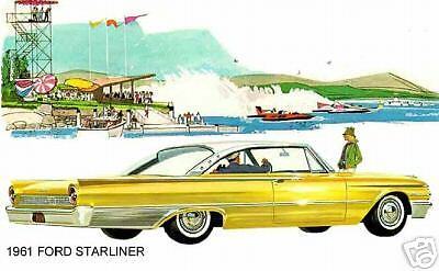 1961 FORD STARLINER ~ AT THE BOAT RACES (YELLOW/WHITE)  