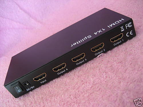 Port HDMI 1x4 Splitter 1 In 4 Out HD 1080p HDCP V1.3b  