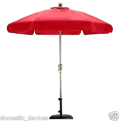 Fiberglass Rib 8 Panel Umbrella Patio Deck Spa Red  