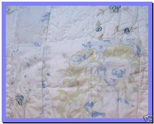 Rachel Ashwell QUILT blue rose floral patchwork Twin  