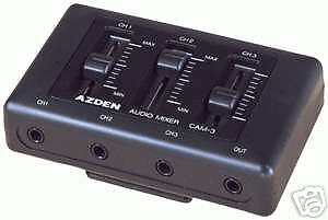 NEW AZDen CAM 3 microphone mixer for CAMCORDER PC  