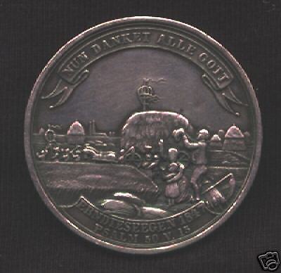 1846 medal German Famine, 42mm, silver, great condition  