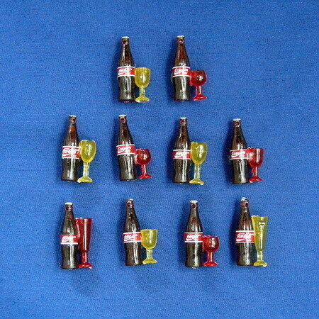 10 COCA COLA BOTTLE WITH GLASS FRIDGE MAGNETS   S11A  