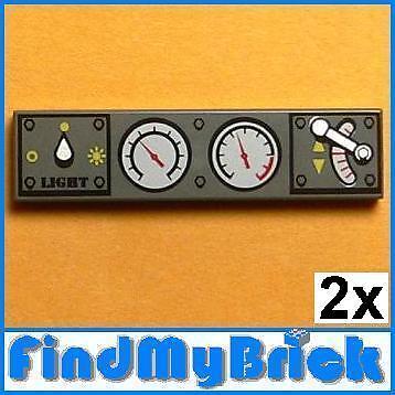 U223B Lego 2x Tile 1x4 Dials Train Throttle Control NEW  