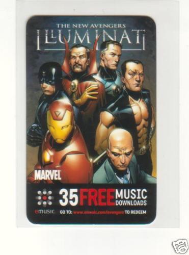 THE NEW AVENGERS ILLUMINATI MARVEL MUSIC  CARD  