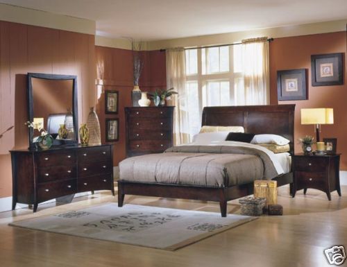 MODERN BEDROOM FURNITURE SET QUEEN KING PLATFORM BED  