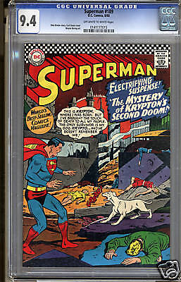 Superman #189 CGC 9.4 NM Universal  