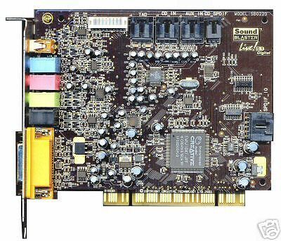 CREATIVE LABS SB0220 SOUND BLASTER LIVE 5.1 32BIT PCI  