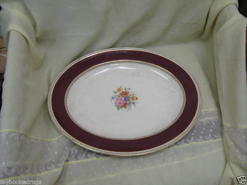 Vintage Crown Ducal England China Platter 13x17  